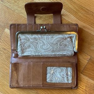 Hobo brown leather wallet